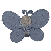 Iron-on Embroidery Sticker - Light Blue Butterfly